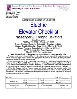 state of california elevator inspections.